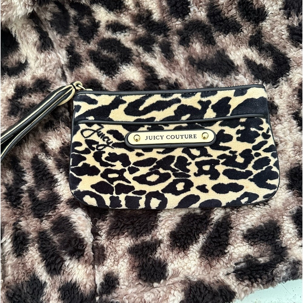 Juicy Couture leopard wristlet
